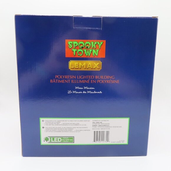 NEW Lemax Spooky Town Meow Mansion Black Cat House 15730 Halloween Decor 2021 - Picture 4 of 6